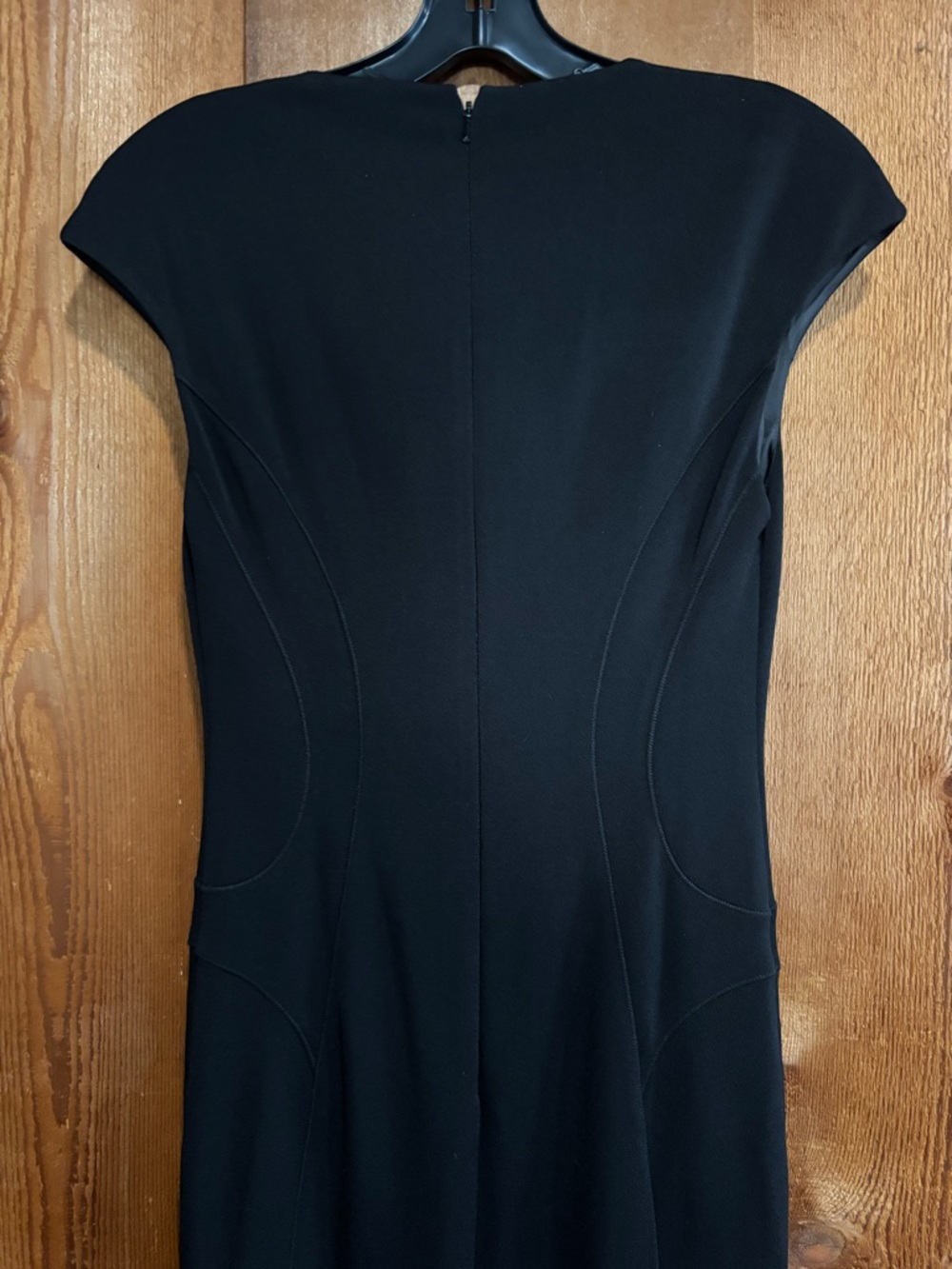 Ted Baker Black Embellished Neckline Sheath Dress Size 2 US 6 Cap Sleeve LBD - Picture 6 of 9